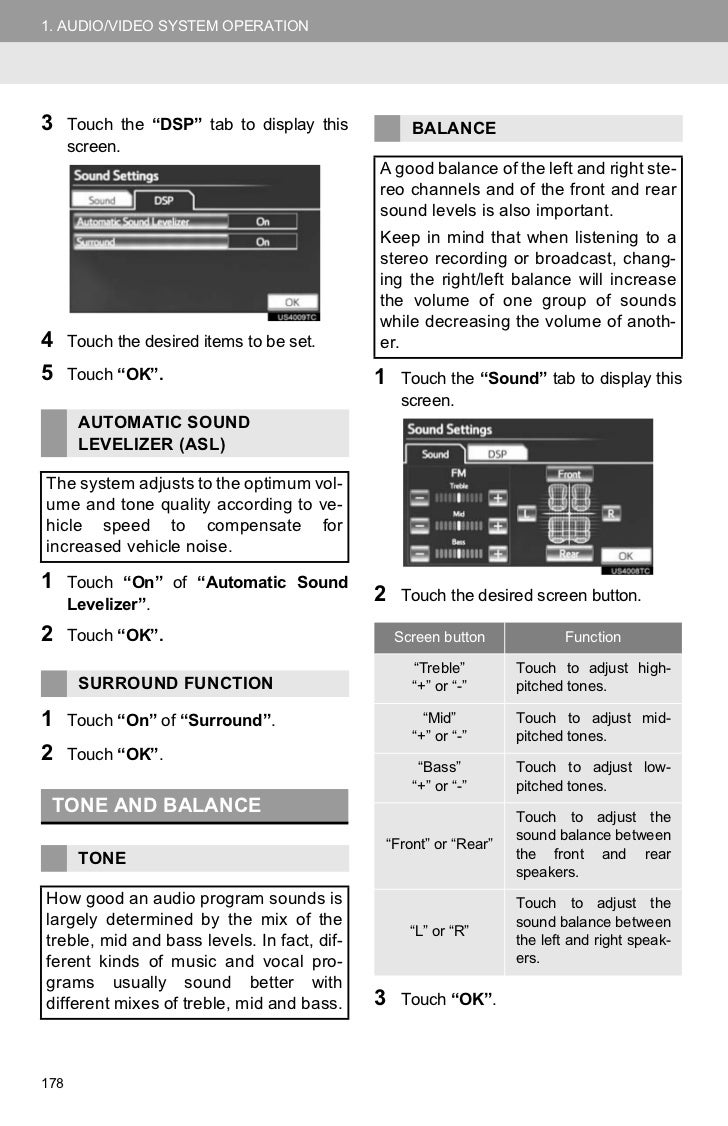 Toyota Sienna Service Manual: DSP Error DSP Error Toyota Sienna Service Manual: DSP Error DSP Error